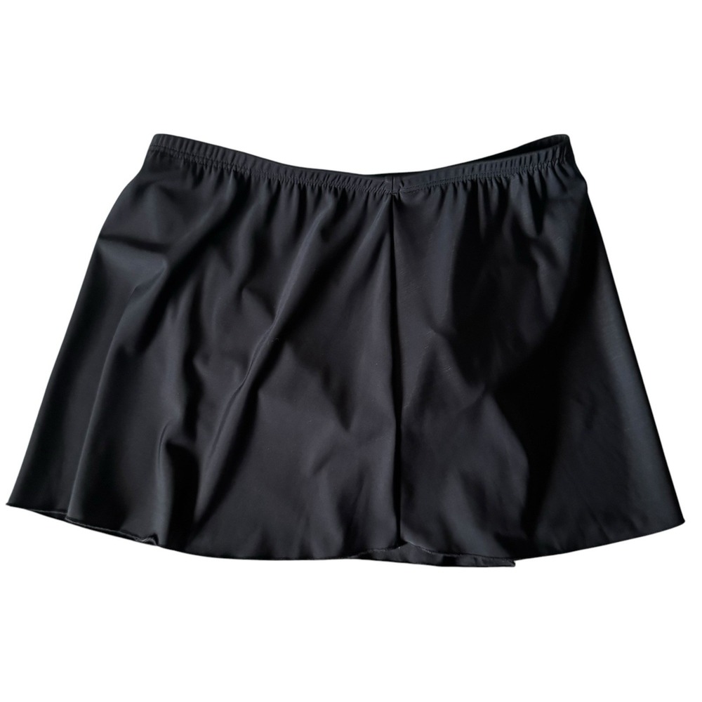 Miraclesuit Black Solid Swim Skirt Size 16